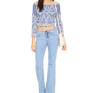 KENDALL + KYLIE
Eyelet Off Shoulder Top. Size: M
